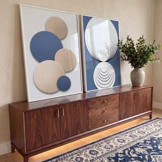Quadro Decorativo: Abstração Cósmica, Toque Único em ambiente decorado - quadros decorativos para sala