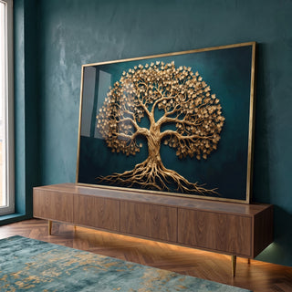 Quadro Decorativo Sopro de Vida Verde: Transforme seu Espaço em ambiente decorado - quadros decorativos para sala
