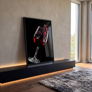 Quadro Decorativo Elegância do Vinho - Toque de Classe Único em ambiente decorado - quadros decorativos para sala