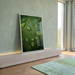 Quadro Decorativo Folha Brilhante em ambiente decorado - quadros decorativos para sala