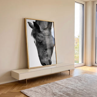 Quadro Decorativo: Essência da Força Equina, Vintage e Impacto em ambiente decorado - quadros decorativos para sala