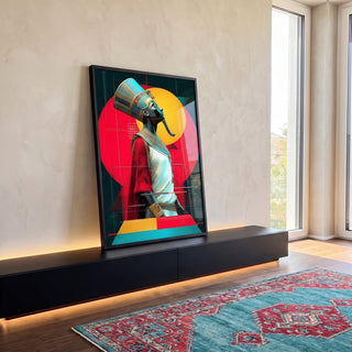 Quadro Decorativo Majestade Geométrica Moderna em ambiente decorado - quadros decorativos para sala
