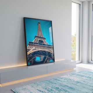 Quadro Decorativo Premium A Imponência da Torre Eiffel em ambiente decorado - quadros decorativos para sala