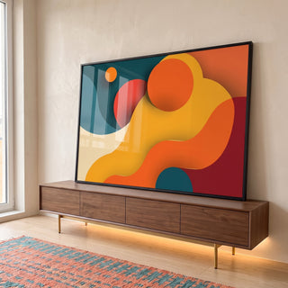 Quadro Decorativo Abstração de Pura Energia em ambiente decorado - quadros decorativos para sala