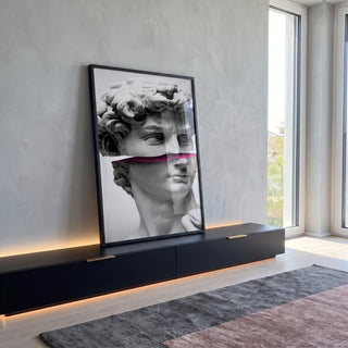 Quadro Decorativo: Jogo de Luz em Esculturas Monocromáticas em ambiente decorado - quadros decorativos para sala