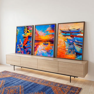 Quadro Decorativo Oásis Marítimo: Paz e Harmonia em ambiente decorado - quadros decorativos para sala