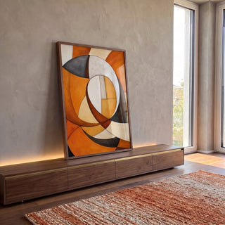 Quadro Decorativo Espirais Quentes para um Lar Aconchegante em ambiente decorado - quadros decorativos para sala