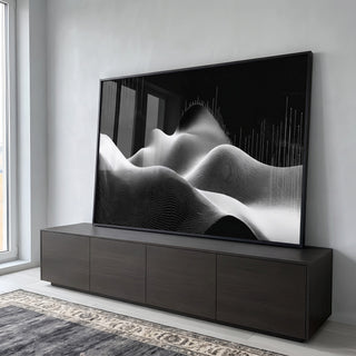 Quadro Decorativo Minimalista Preto e Branco em ambiente decorado - quadros decorativos para sala