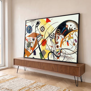 Quadro Decorativo - Energia Minimalista Vibrante em ambiente decorado - quadros decorativos para sala