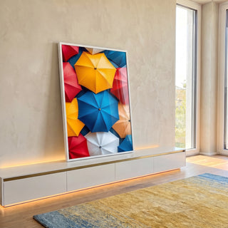 Quadro Decorativo Alegria Colorida em ambiente decorado - quadros decorativos para sala