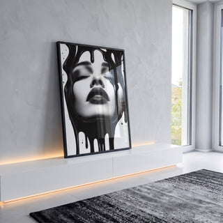 Quadro Decorativo A Profundidade da Mulher em ambiente decorado - quadros decorativos para sala