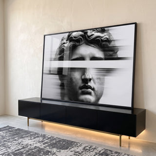 Quadro Decorativo Esculpido em Movimento em ambiente decorado - quadros decorativos para sala
