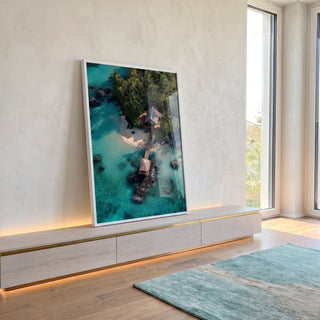 Quadro Decorativo Isle of Serenity em ambiente decorado - quadros decorativos para sala