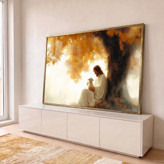 Quadro Decorativo Serenidade em Cores em ambiente decorado - quadros decorativos para sala