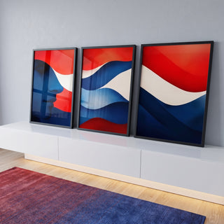 Quadro Decorativo: Abstração Fluída - Cores e Linhas Elegantes em ambiente decorado - quadros decorativos para sala