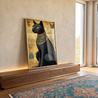 Quadro Decorativo Mitologia Egípcia ? Elegância Atemporal para Sua Parede em ambiente decorado - quadros decorativos para sala