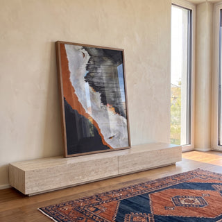 Quadro Decorativo: Explosão Dourada, Arte Vibrante em ambiente decorado - quadros decorativos para sala