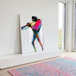 Quadro Decorativo Músico Vibrante em ambiente decorado - quadros decorativos para sala