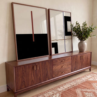 Quadro Decorativo: Essência Geométrica - Charme e Modernidade em ambiente decorado - quadros decorativos para sala