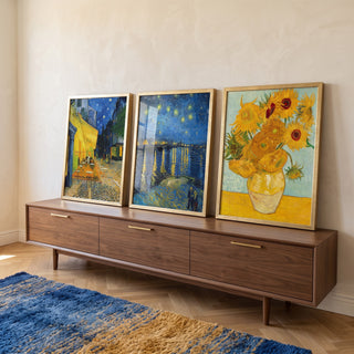 Quadro Decorativo Van Gogh: Inspiração que Transcende em ambiente decorado - quadros decorativos para sala