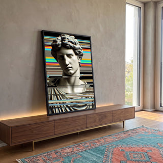 Quadro Decorativo Escultura Moderna em ambiente decorado - quadros decorativos para sala
