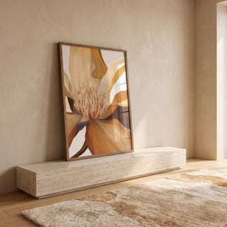 Quadro Decorativo Flor Nórdica: Elegância Única em ambiente decorado - quadros decorativos para sala