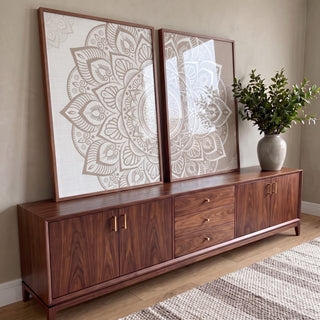Quadro Decorativo Mandalas Paz - Sua Casa em Harmonia em ambiente decorado - quadros decorativos para sala