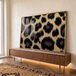 Quadro Decorativo Elegância em Pele de Onça em ambiente decorado - quadros decorativos para sala