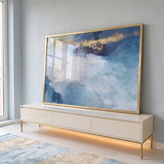Quadro Decorativo Oceano Infinito: Paz e Inspiração em ambiente decorado - quadros decorativos para sala