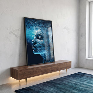 Quadro Decorativo Girl Water - Elegância e Sofisticação para sua Decoração em ambiente decorado - quadros decorativos para sala