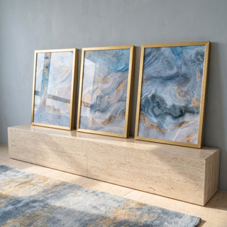Quadro Decorativo: Espetáculo Cósmico de Saturno em ambiente decorado - quadros decorativos para sala