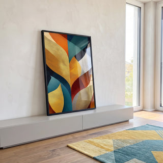 Quadro Decorativo Vitalidade da Natureza Abstrata em ambiente decorado - quadros decorativos para sala