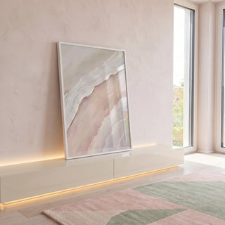 Quadro Decorativo \'Abstração Dinâmica\': Luxo e Modernidade em ambiente decorado - quadros decorativos para sala