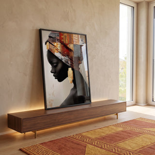 Quadro Decorativo Força e Cultura Feminina em ambiente decorado - quadros decorativos para sala
