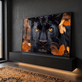 Quadro Decorativo A Grandeza da Pantera em ambiente decorado - quadros decorativos para sala