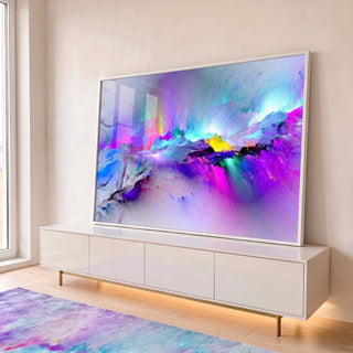Quadro Decorativo: Jornada Cósmica Encantadora em ambiente decorado - quadros decorativos para sala