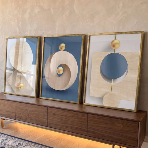 Quadro Decorativo Luxo de Madeira Ouro Encanto Moderno