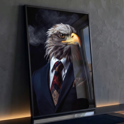 Quadro Decorativo Águia Empresarial Inspire Grandeza