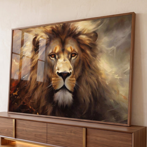 Quadro Decorativo Leão Majestoso