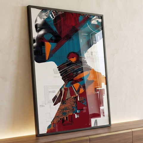 Quadro Decorativo Silhueta Feminina Vibrante