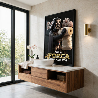 Quadro Decorativo: Inspire Força Jedi em Você em ambiente decorado - quadros decorativos para sala