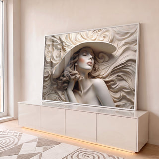 Quadro Decorativo Reflexo da Elegância: Transforme Seu Espaço em ambiente decorado - quadros decorativos para sala