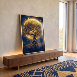 Quadro Decorativo Árvore da Vida - A Beleza da Natureza em ambiente decorado - quadros decorativos para sala