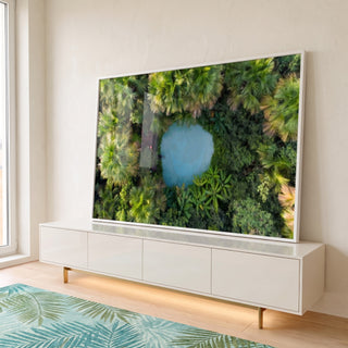Quadro Decorativo Lagoa Encantada: Uma Janela para Paz em ambiente decorado - quadros decorativos para sala