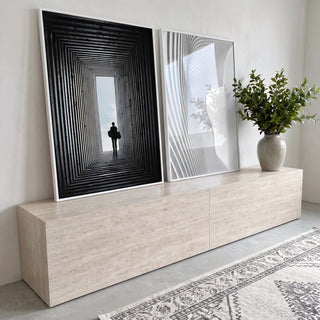Quadro Decorativo: Encanto da Luz Entre Sombras em ambiente decorado - quadros decorativos para sala