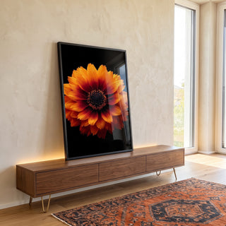 Quadro Decorativo Flor Exuberante em ambiente decorado - quadros decorativos para sala