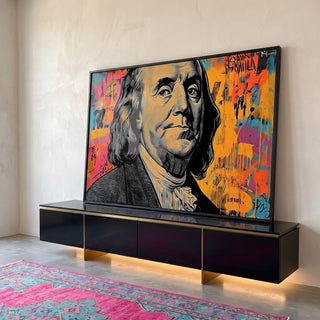 Quadro Decorativo Estilo Street Art - Expressão Urbana para Seu Ambiente em ambiente decorado - quadros decorativos para sala