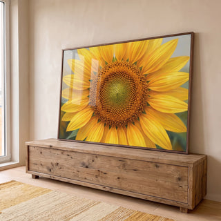 Quadro Decorativo Girassol: Uma Jornada Visual em ambiente decorado - quadros decorativos para sala