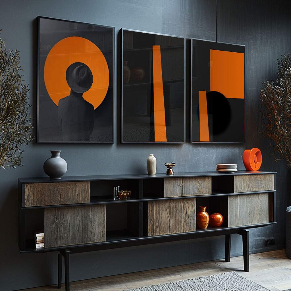 quadros decorativos abstratos em canvas para salas modernas