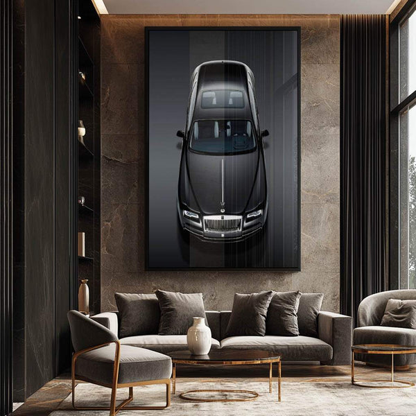 Quadros luxuosos carro rolls royce design minimalista sofisticado
